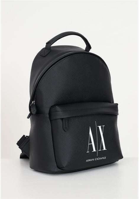 Black women's backpack with logo ARMANI EXCHANGE | 9429370P19800020